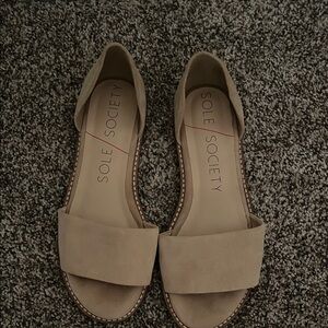 Sole Society Beige Women's Sandals